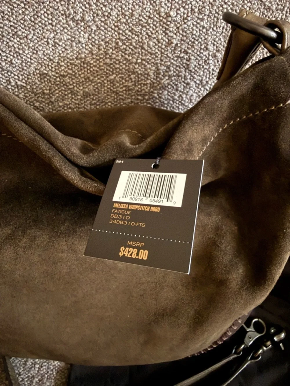 FRYE Melissa Whipstitch Suede Hobo with Detachable Strap - Picture 5 of 7